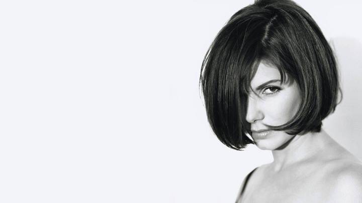 Sandra Bullock Black And White Looking Front Side Pose
